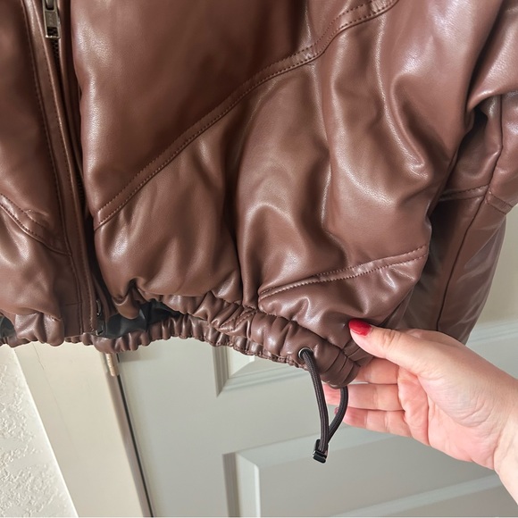 New ALC Morrison Faux Leather Padded Puffer Jacket - Picture 6 of 6